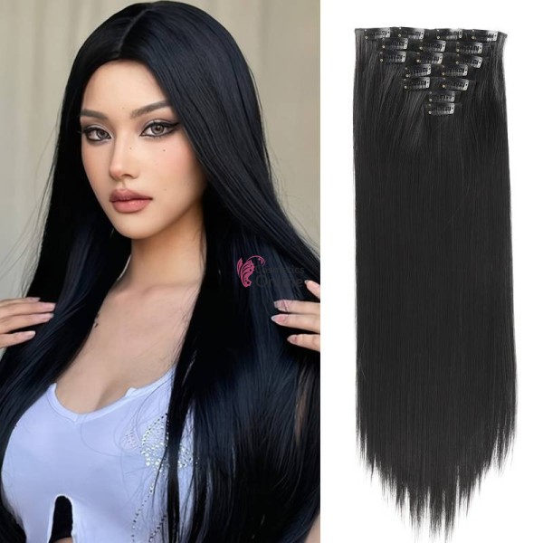 Extensie de par Full Head dreapta  65 cm, 7 Clip On Cod MW7006-4010 Brunet